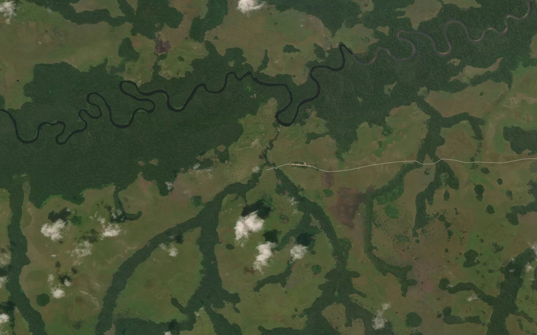 Satellite map of the Ekouhoulou