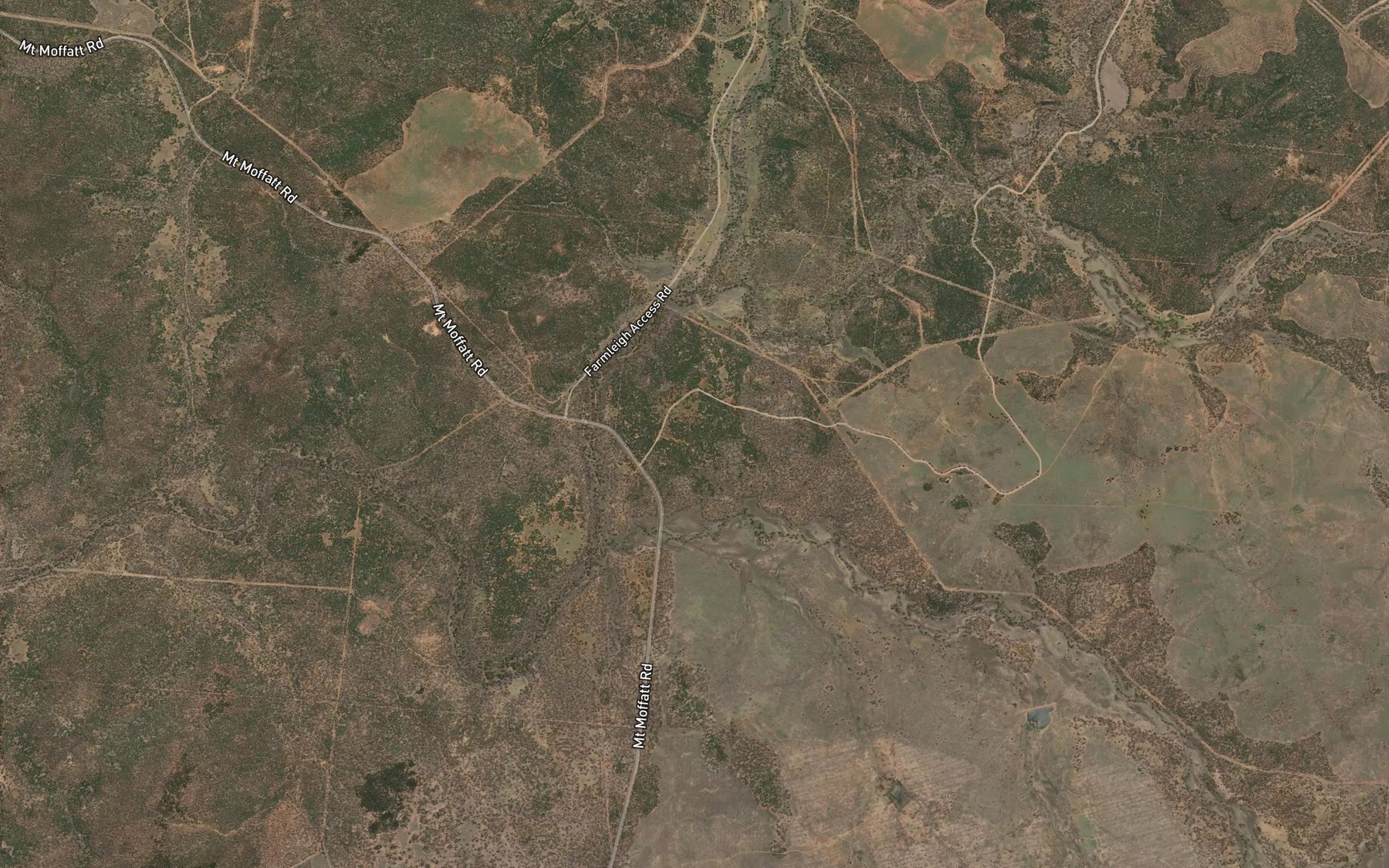 Satellite map of the Muya Creek