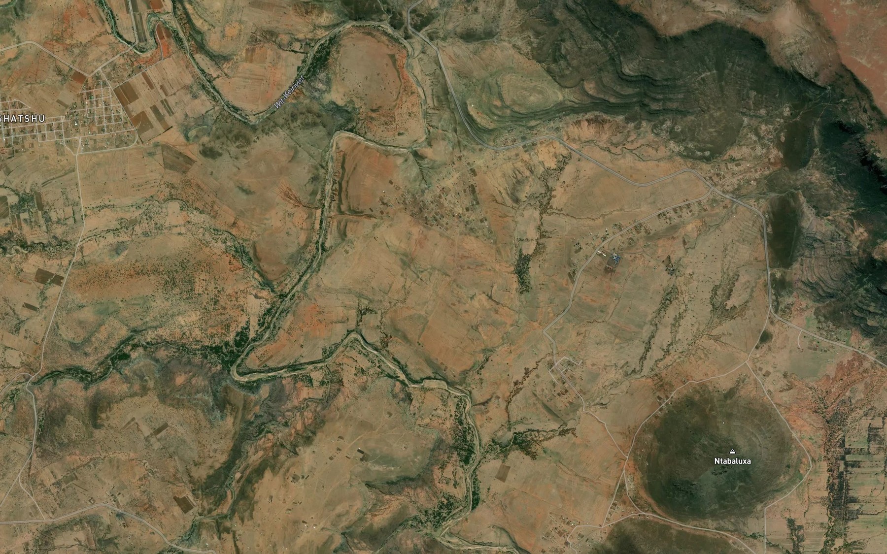 Satellite map of the Ngqoko