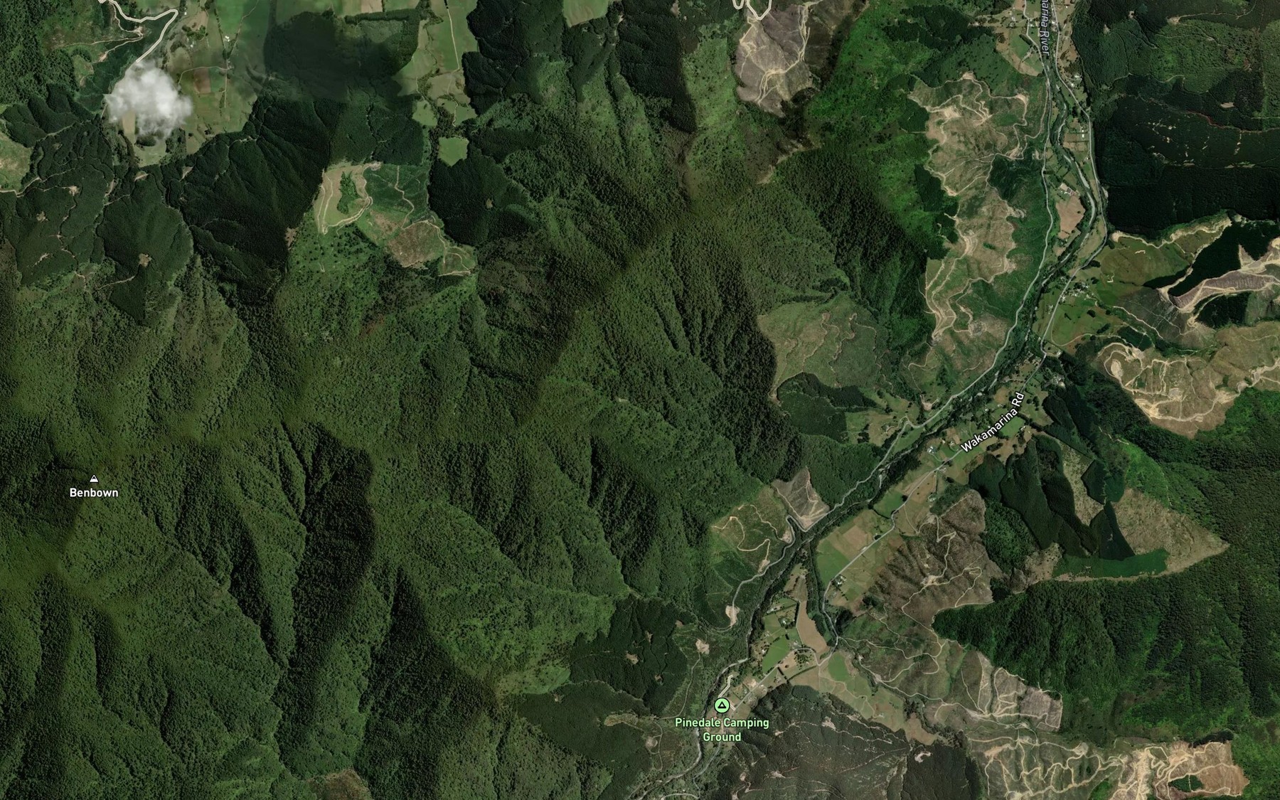 Satellite map of the Little Mountain Camp Creek