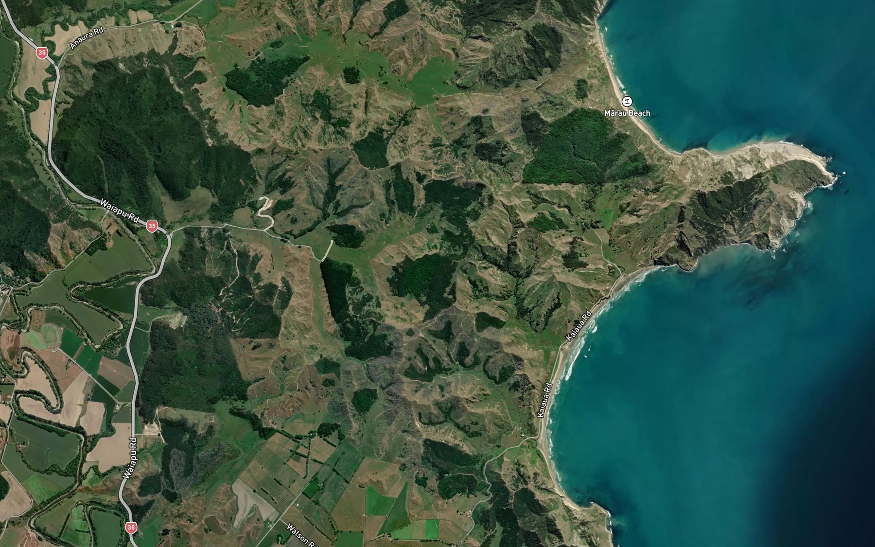 Satellite map of the Kopuni Stream