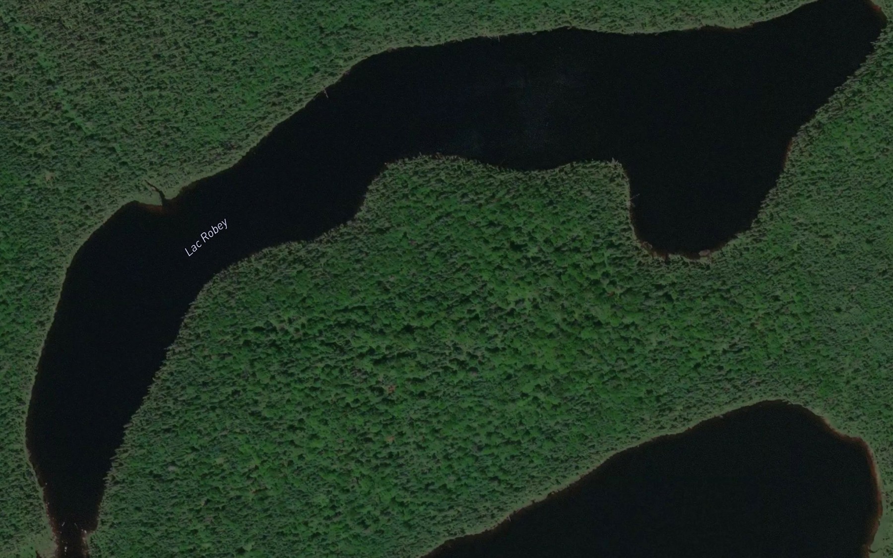 Satellite map of the Lac Robey