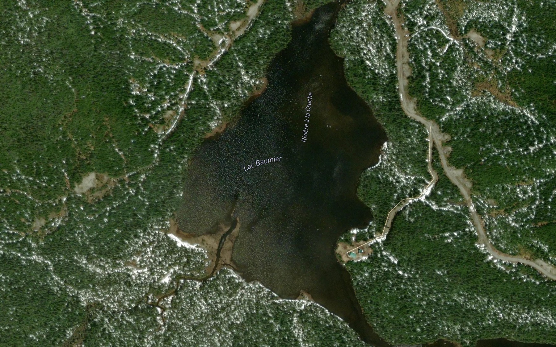Satellite map of the Lac Baumier