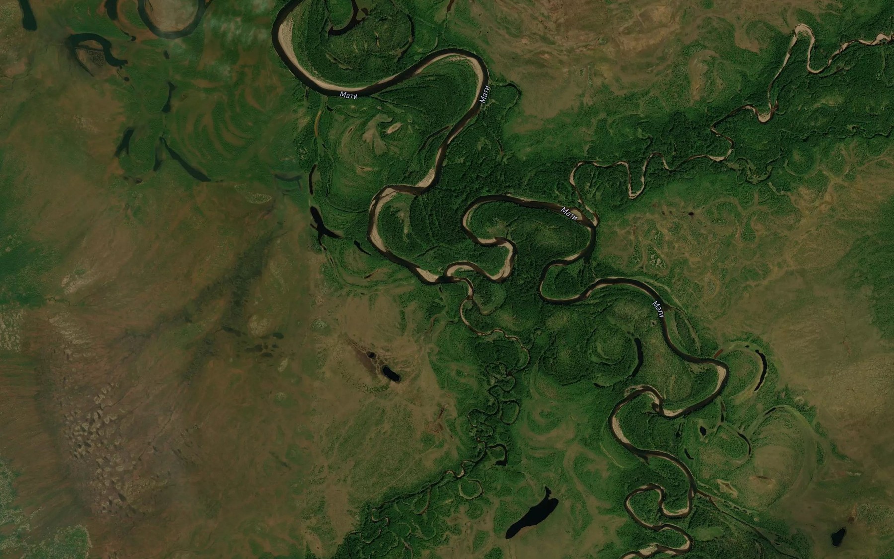 Satellite map of the Malinovaya