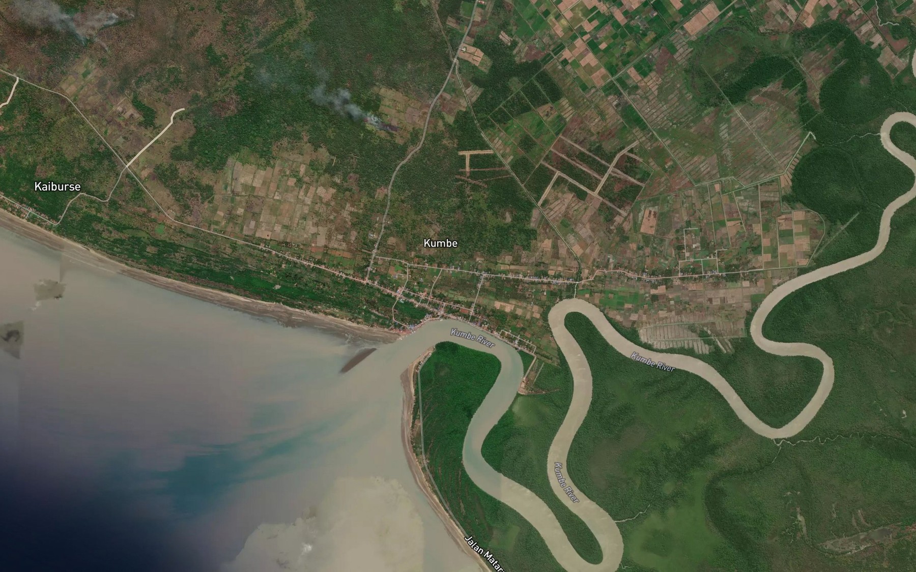 Satellite map of the Sungai Kumbe