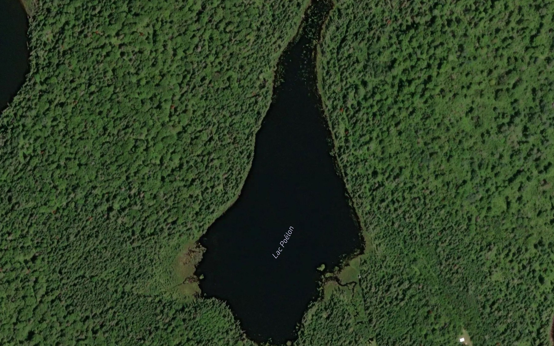 Satellite map of the Lac Poelon