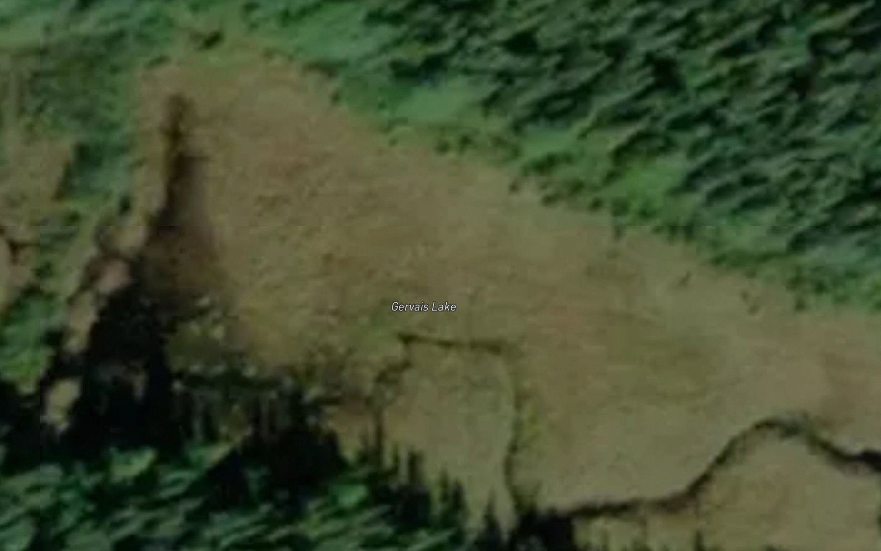 Satellite map of the Gervais Lake