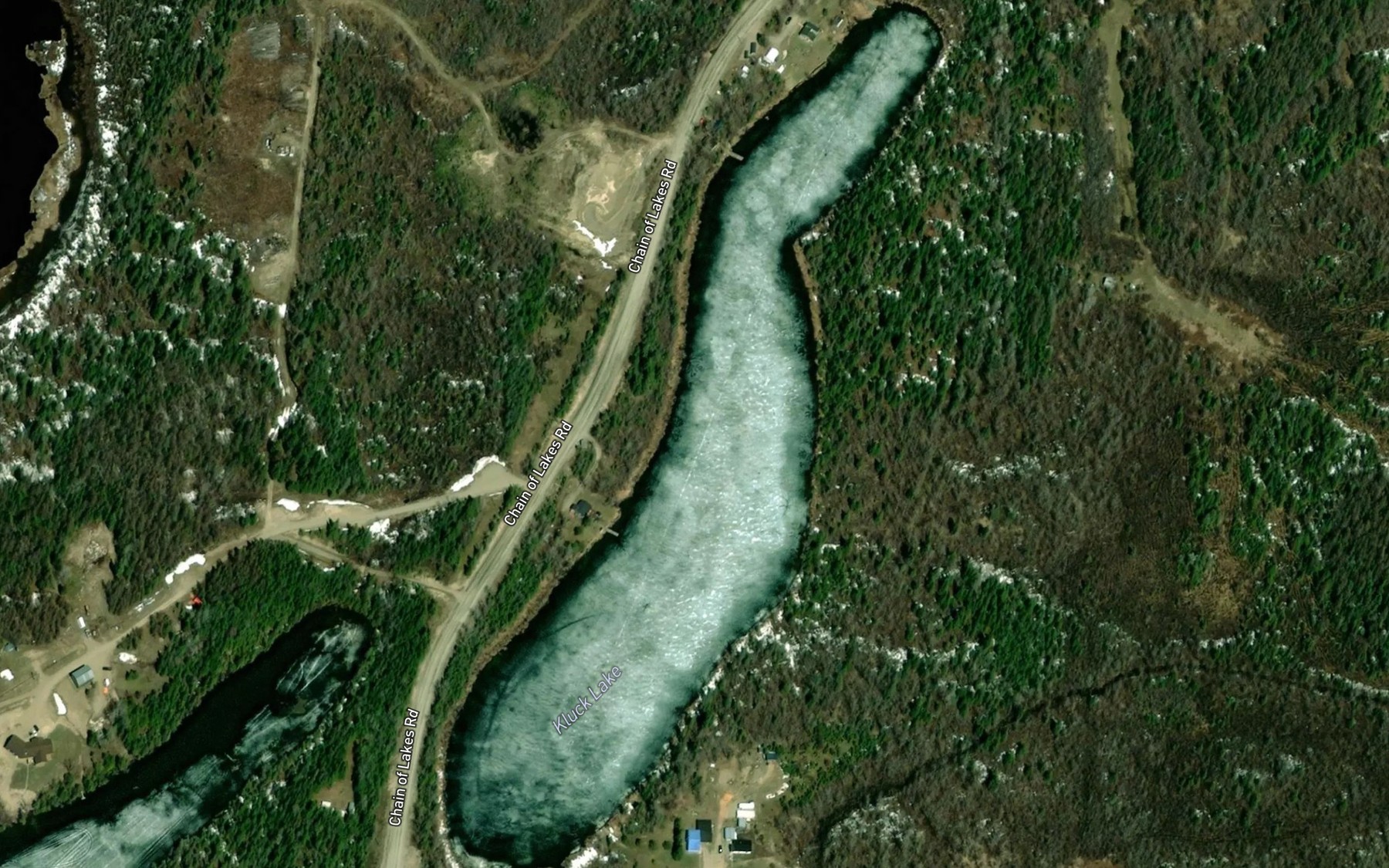 Satellite map of the Kluck Lake
