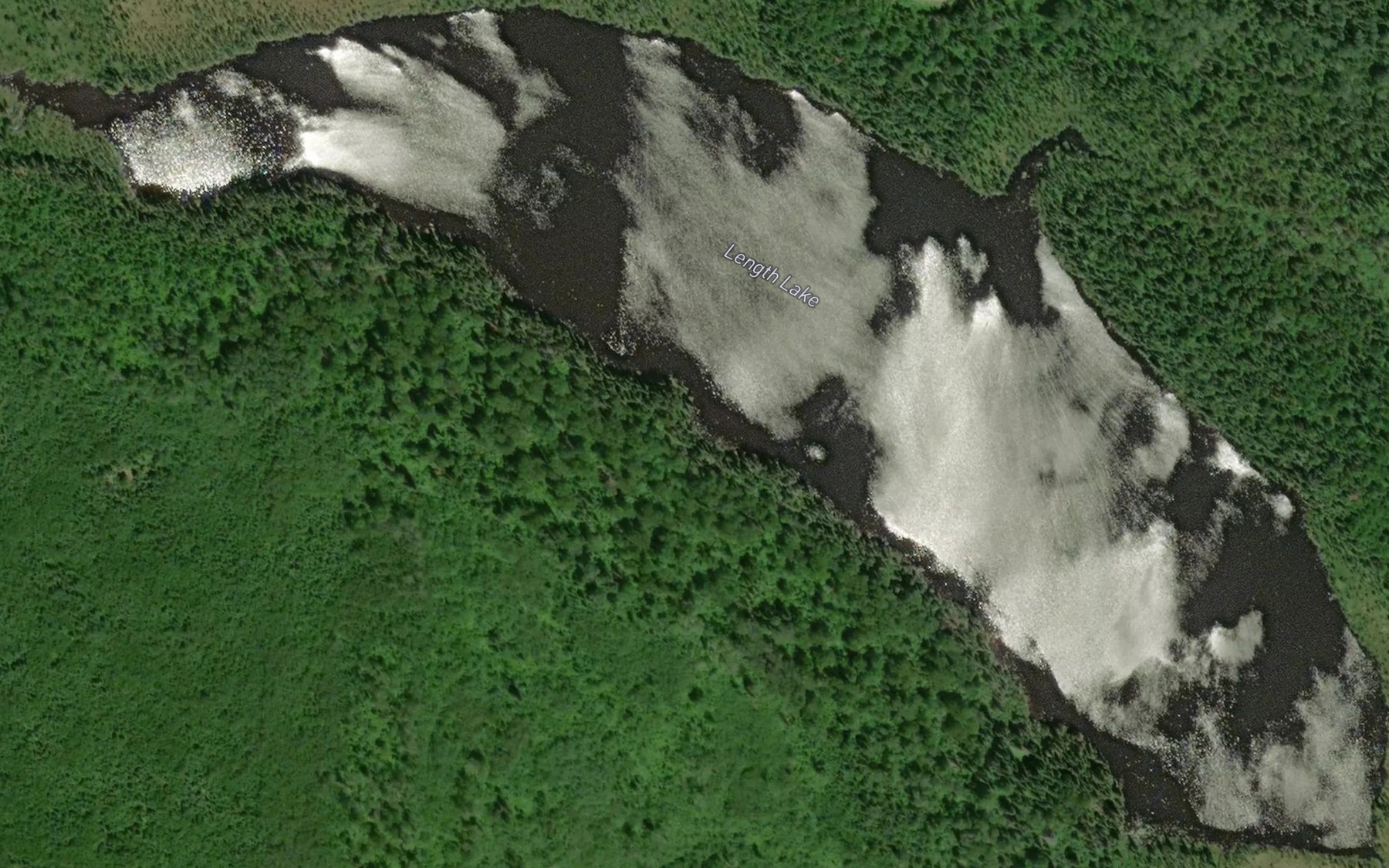 Satellite map of the Length Lake