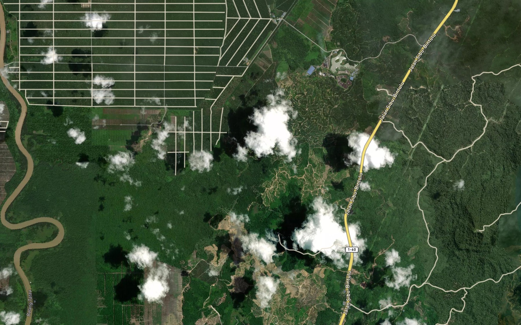 Satellite map of the Sungai Lalabi