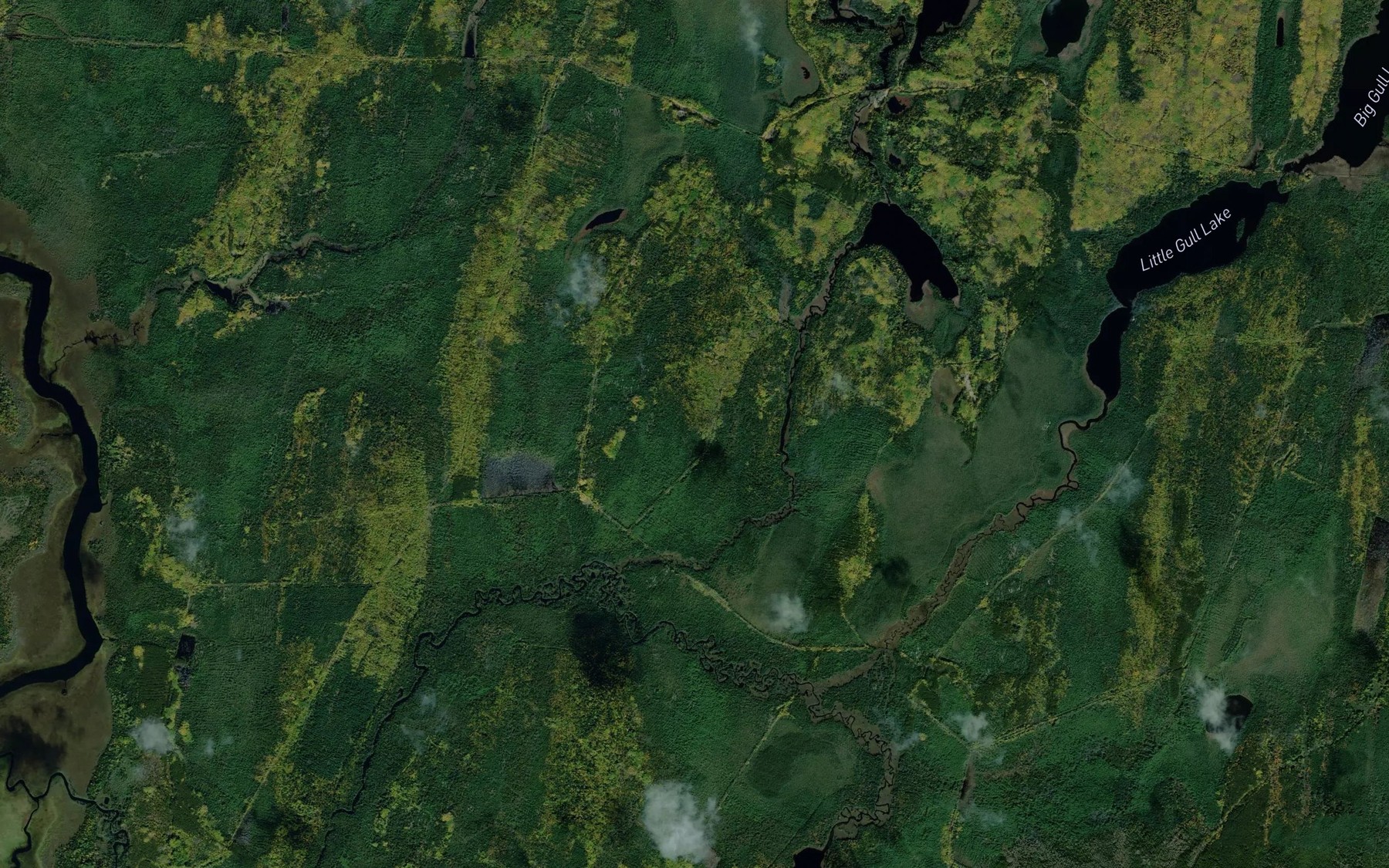 Satellite map of the Frey Creek