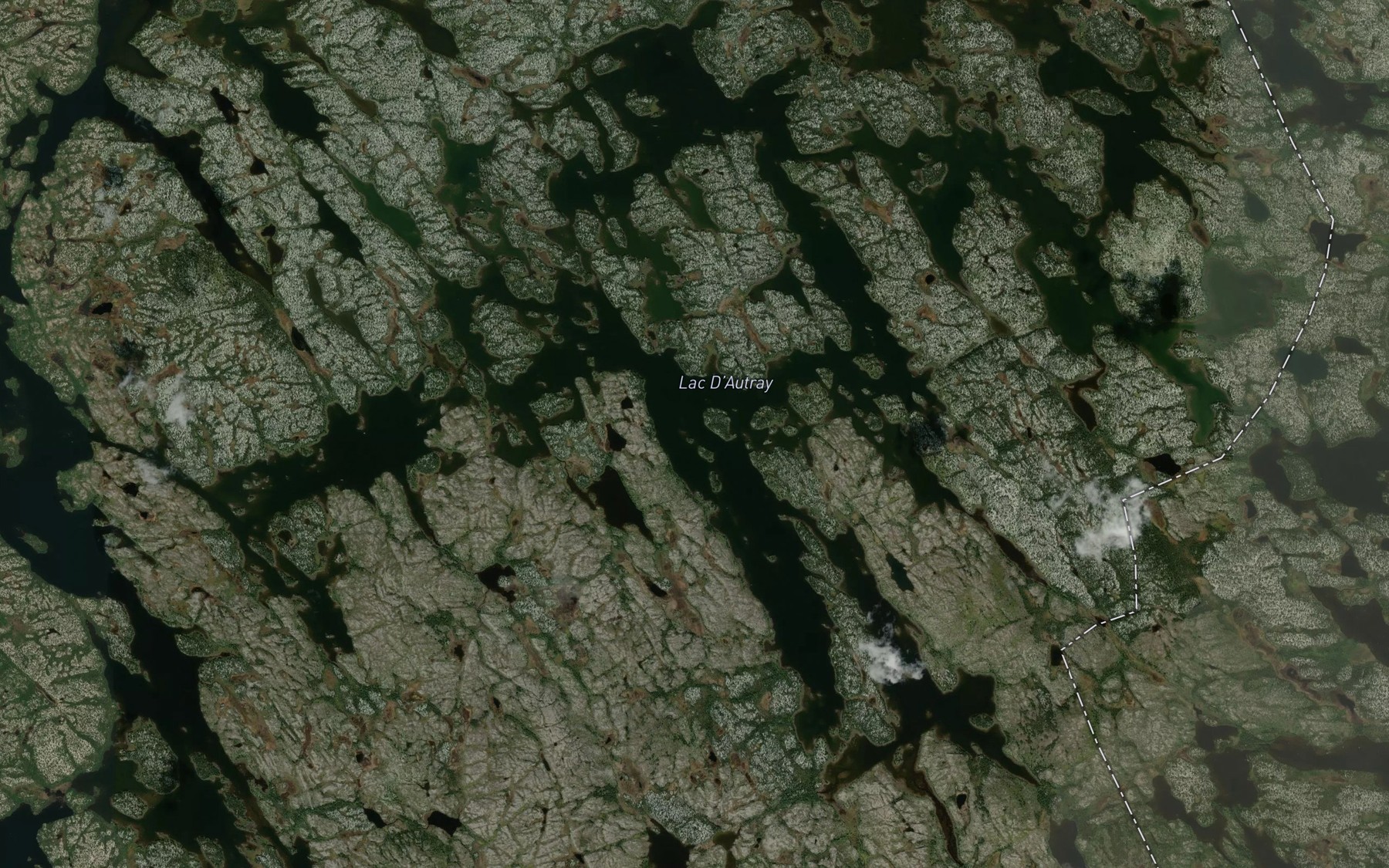 Satellite map of the Lac d'Autray