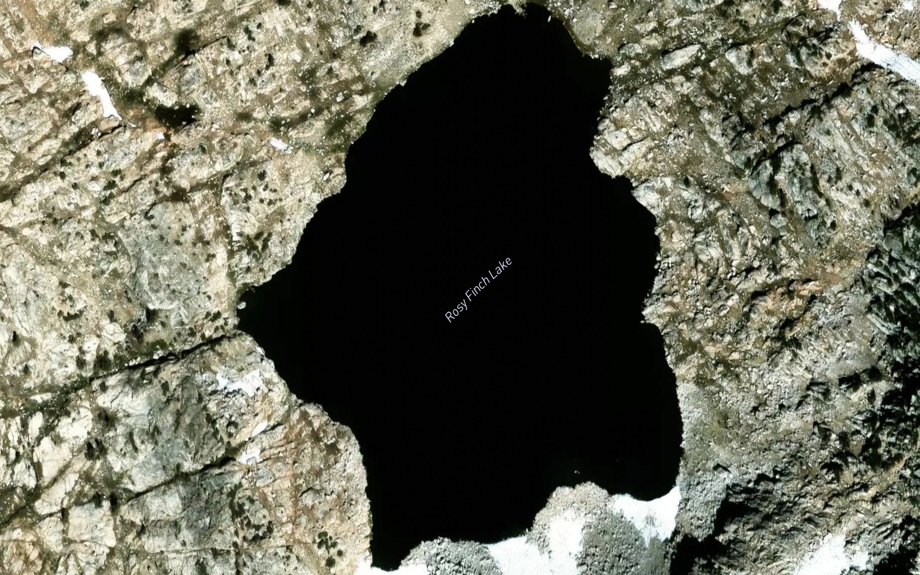 Satellite map of the Rosy Finch Lake