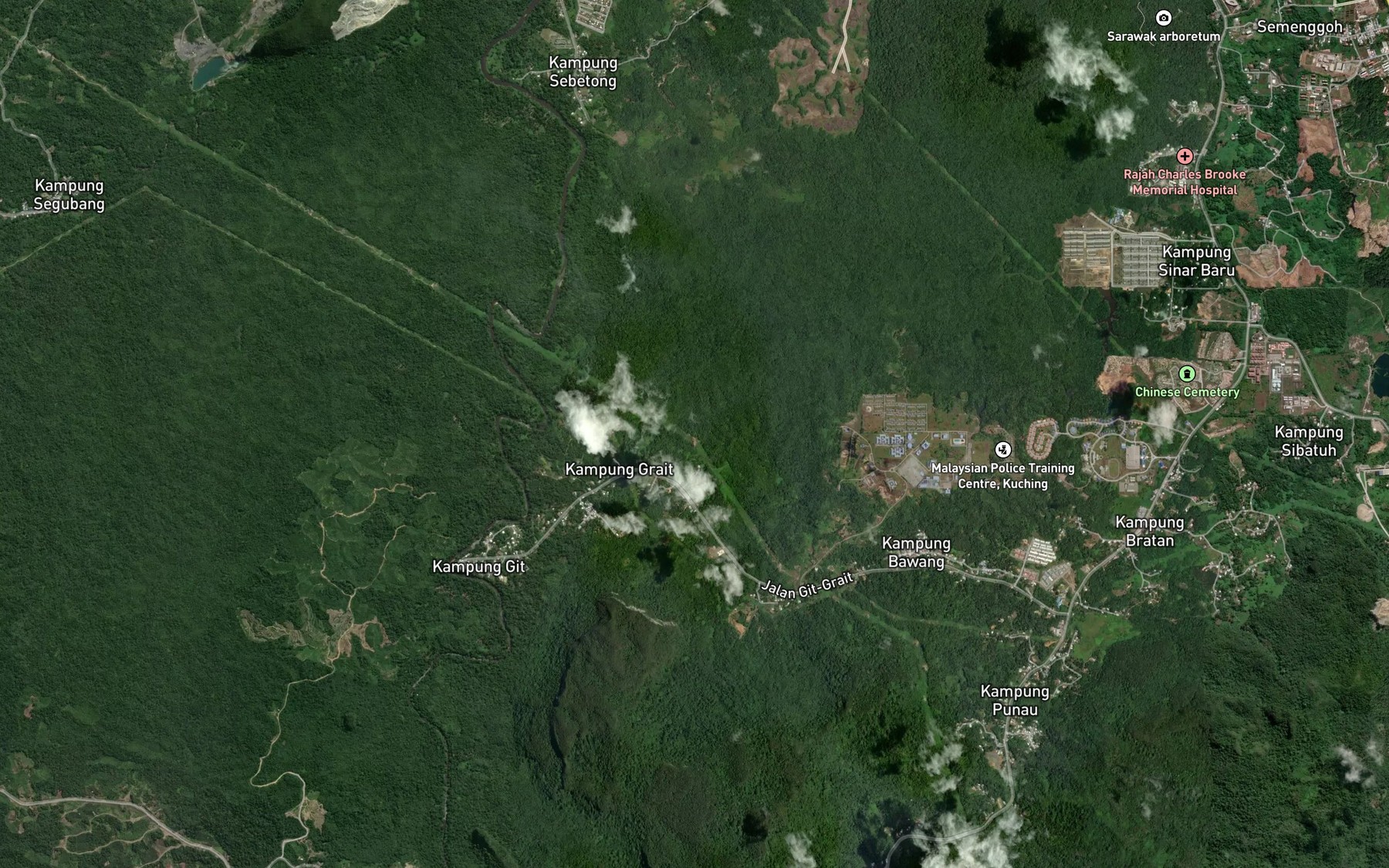 Satellite map of the Sungai Enggi