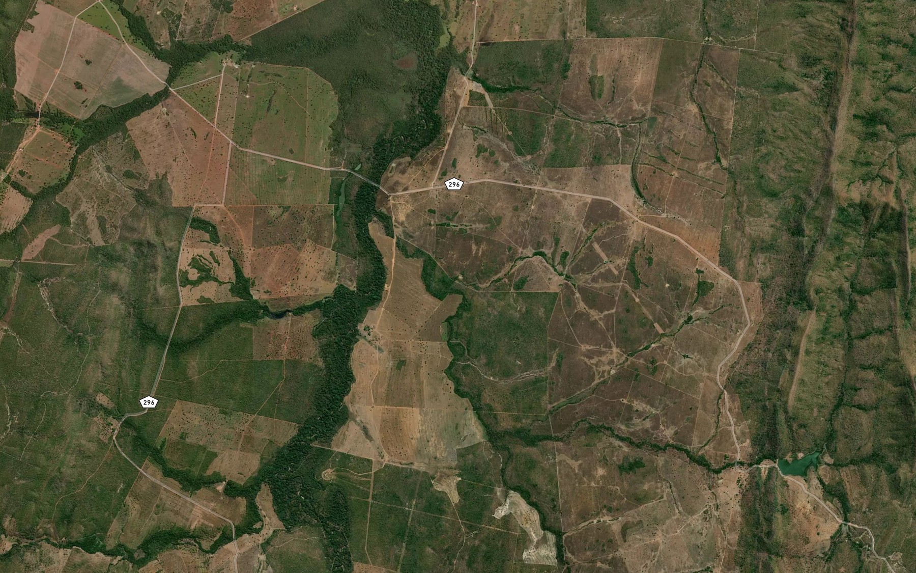 Satellite map of the Corrego Porteira