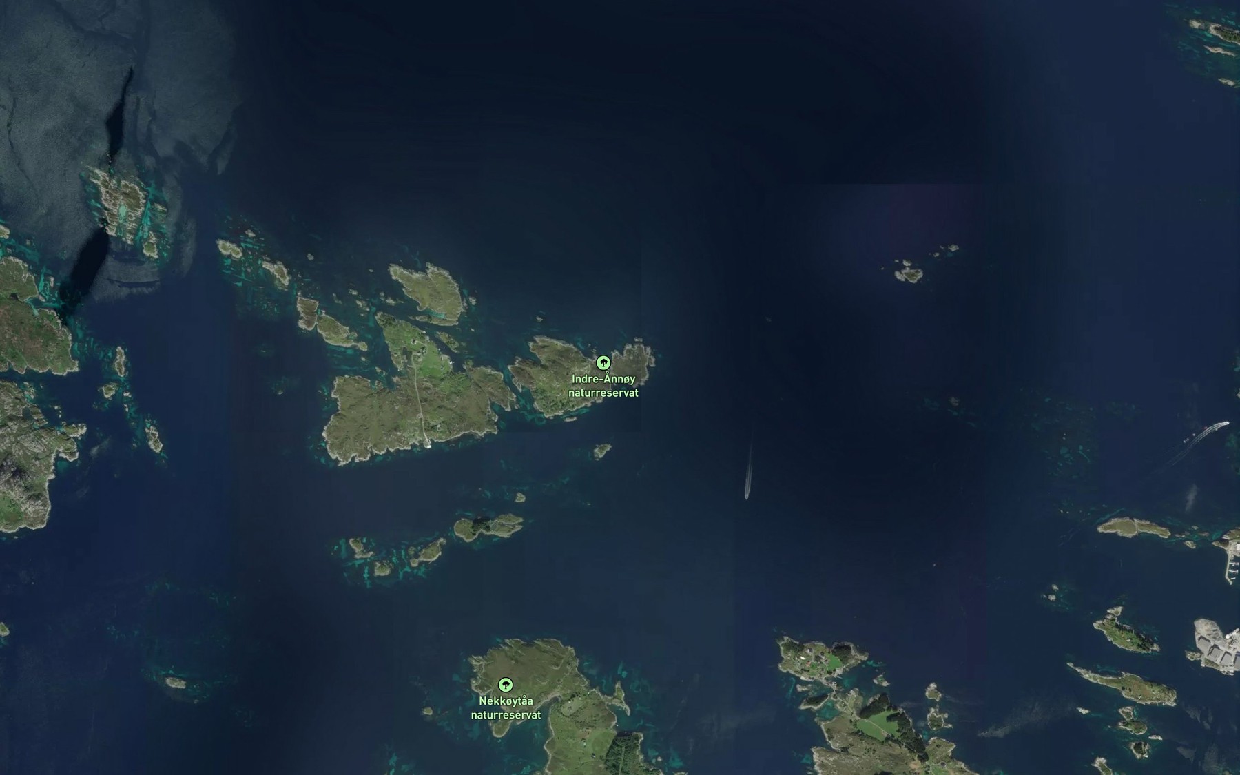 Satellite map of the Spongevika
