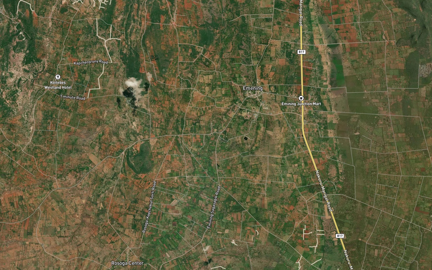 Satellite map of the Esageri