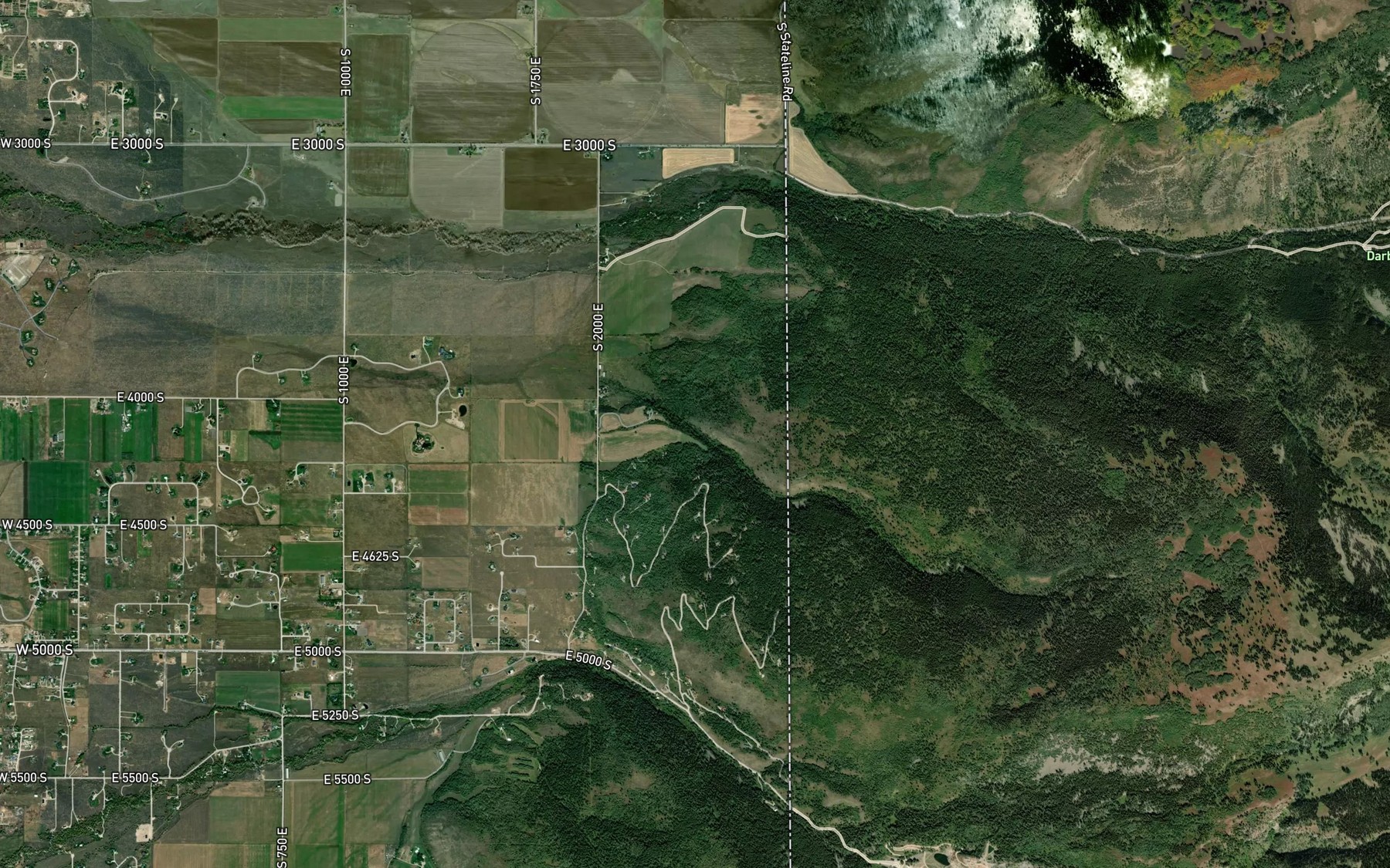 Satellite map of the Crandall Spring