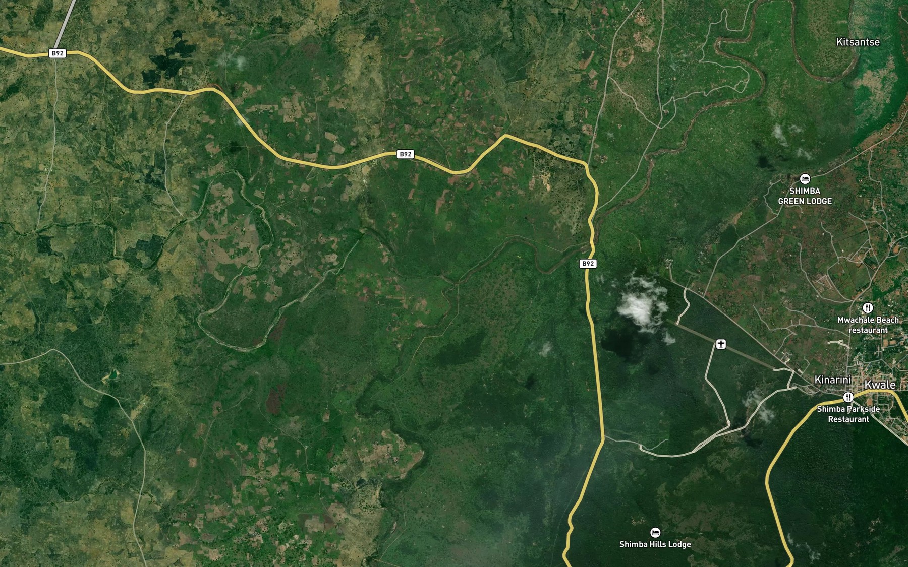 Satellite map of the Mwalolo