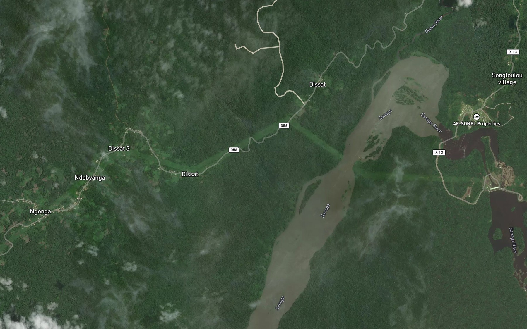 Satellite map of the Ehale