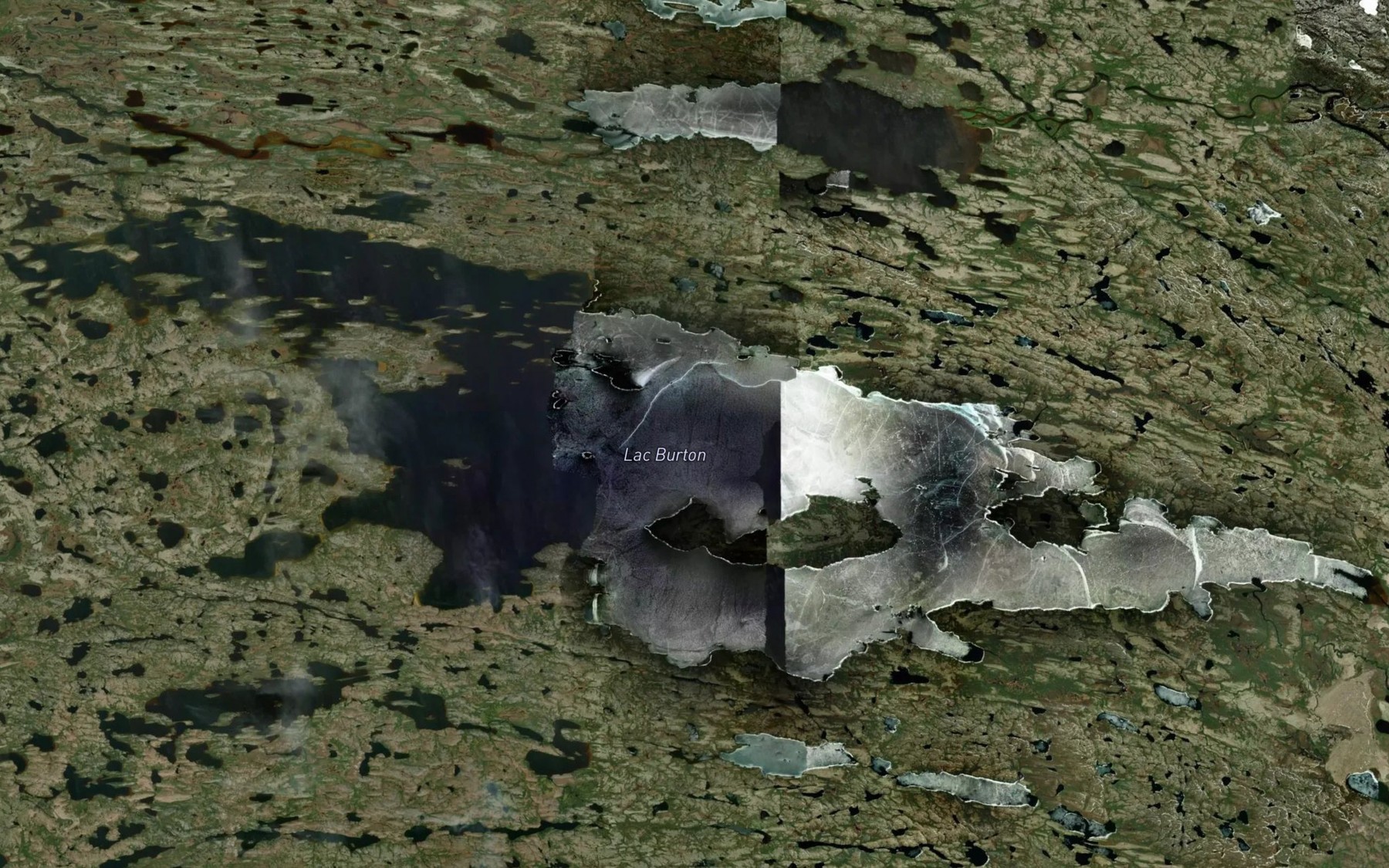 Satellite map of the Lac Burton