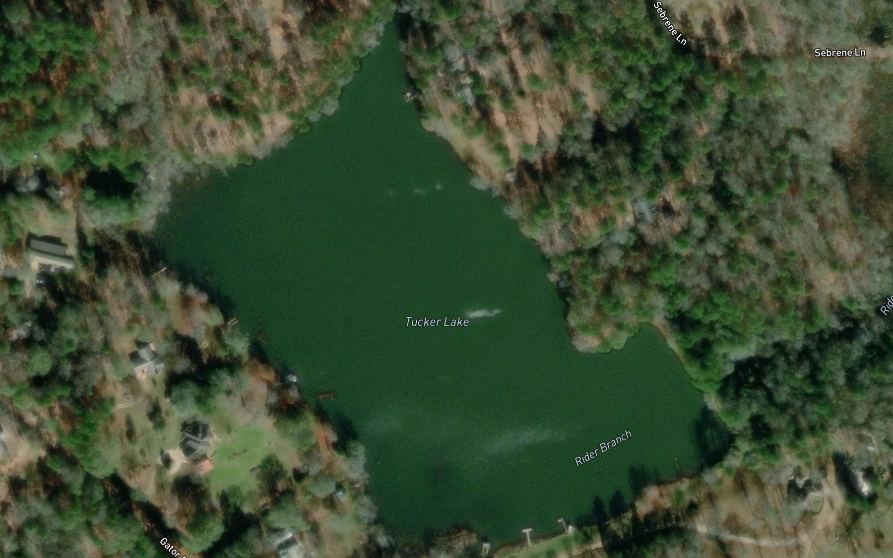 Satellite map of the Tucker Lake