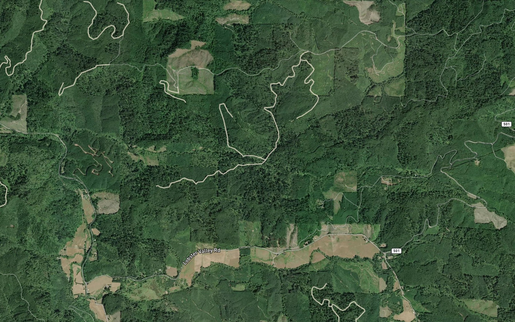 Satellite map of the Briar Creek