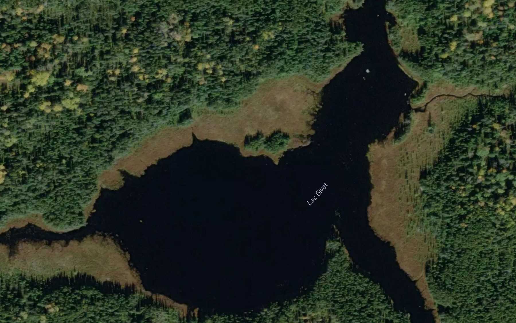 Satellite map of the Lac Givet