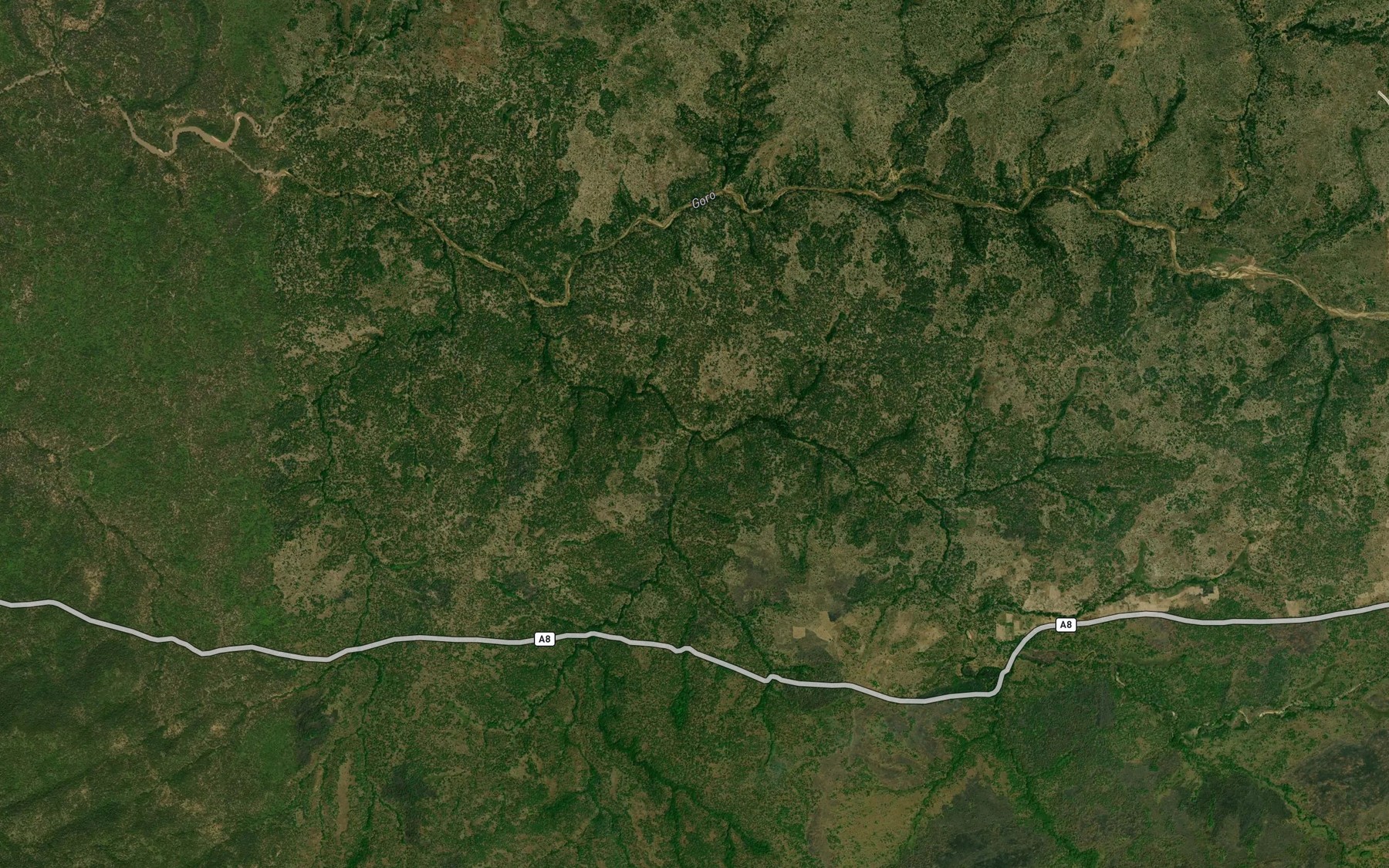 Satellite map of the River Siribu
