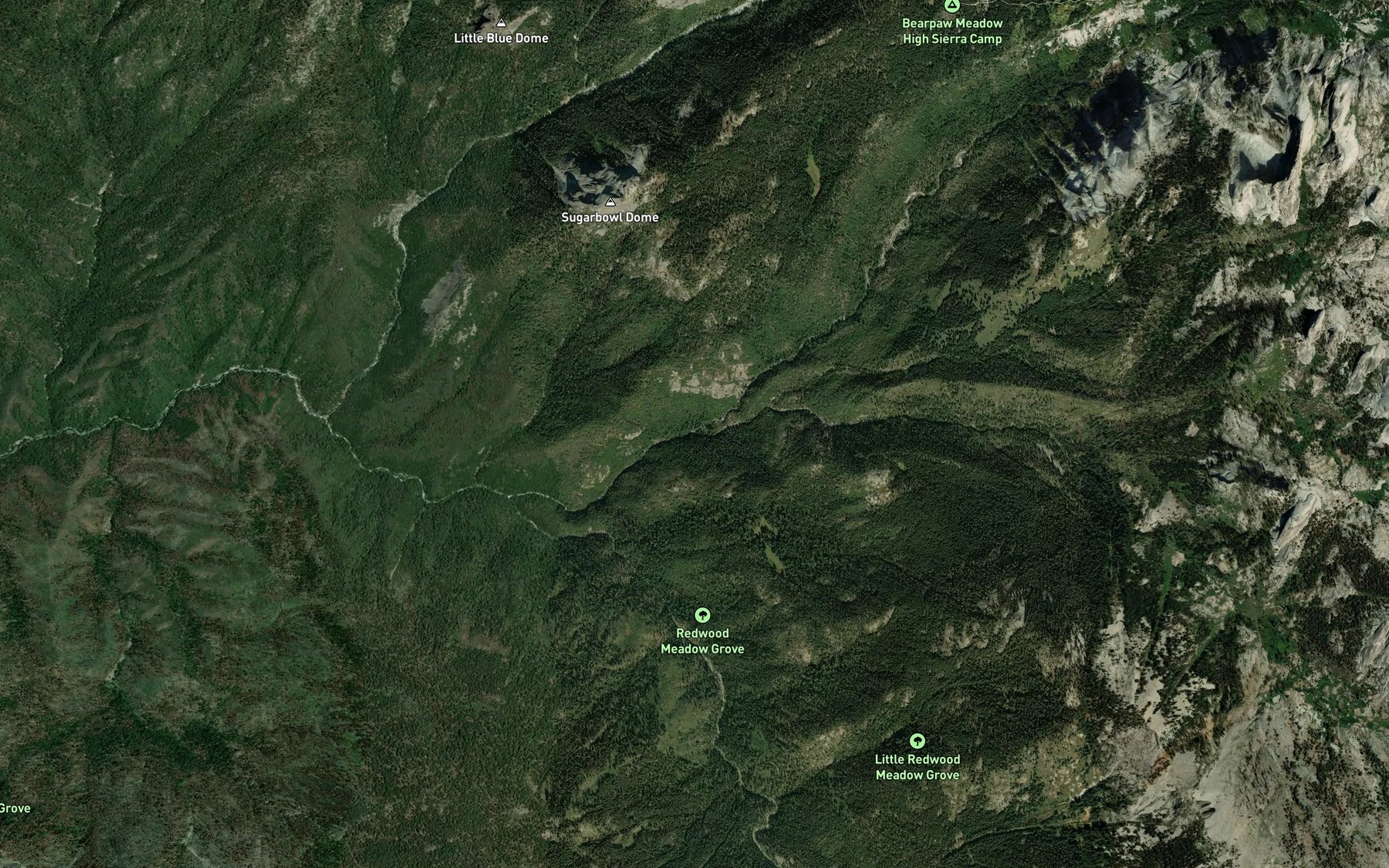 Satellite map of the Granite Creek