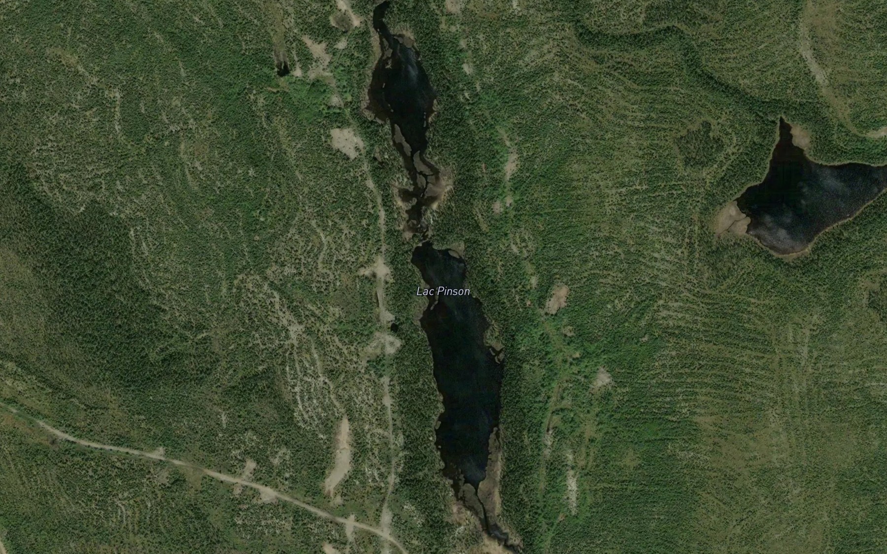 Satellite map of the Lac Pinson