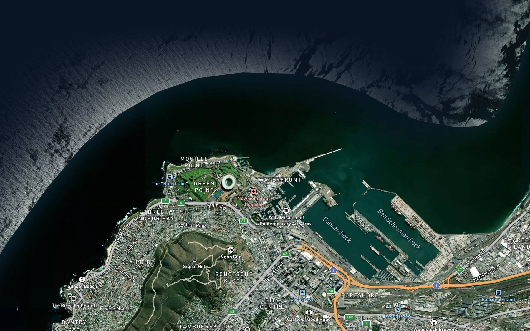 Satellite map of the Granger Bay