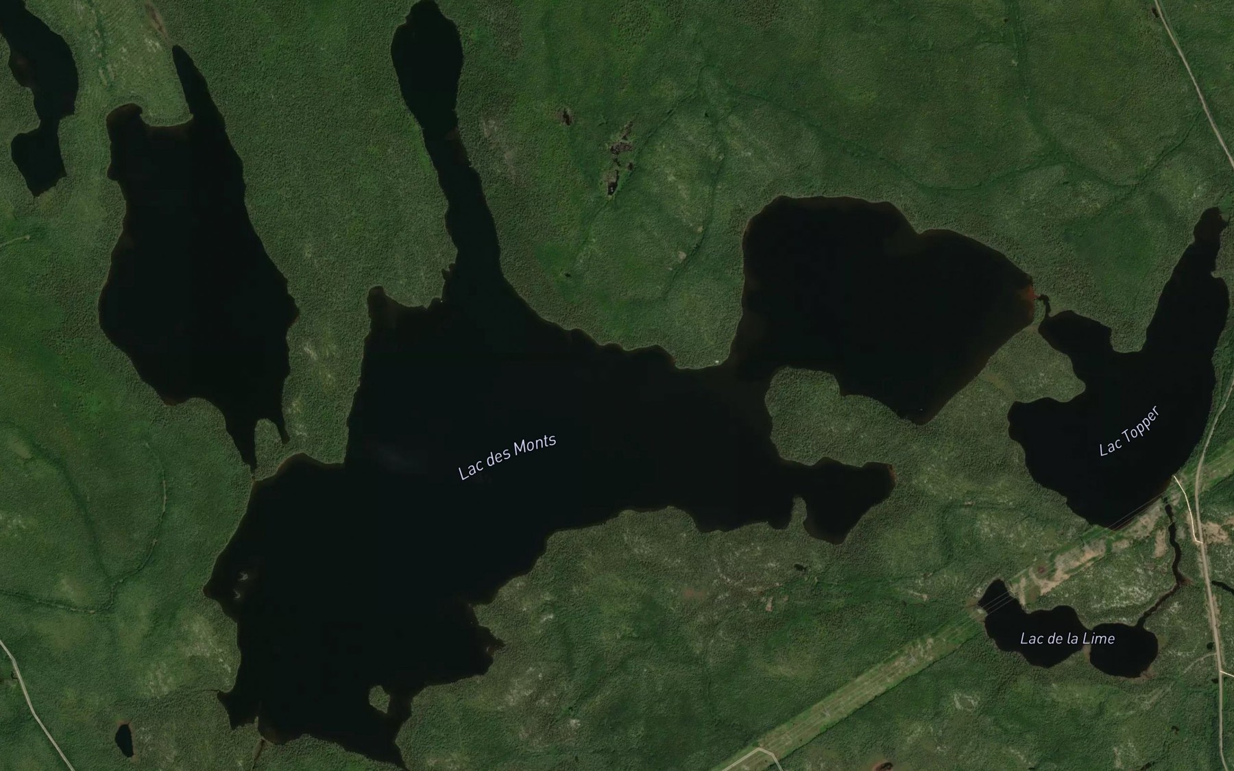 Satellite map of the Lac des Monts