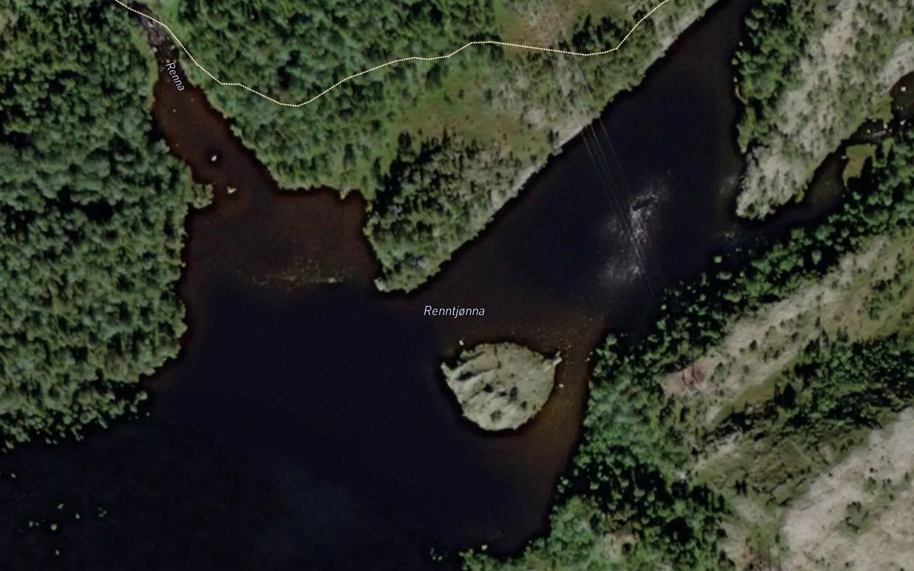Satellite map of the Renntjorna