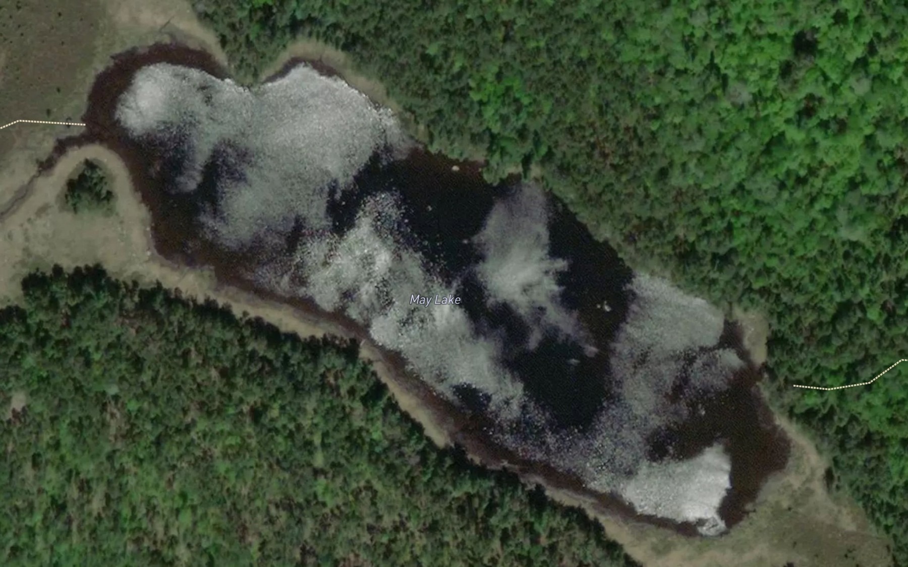 Satellite map of the May Lake