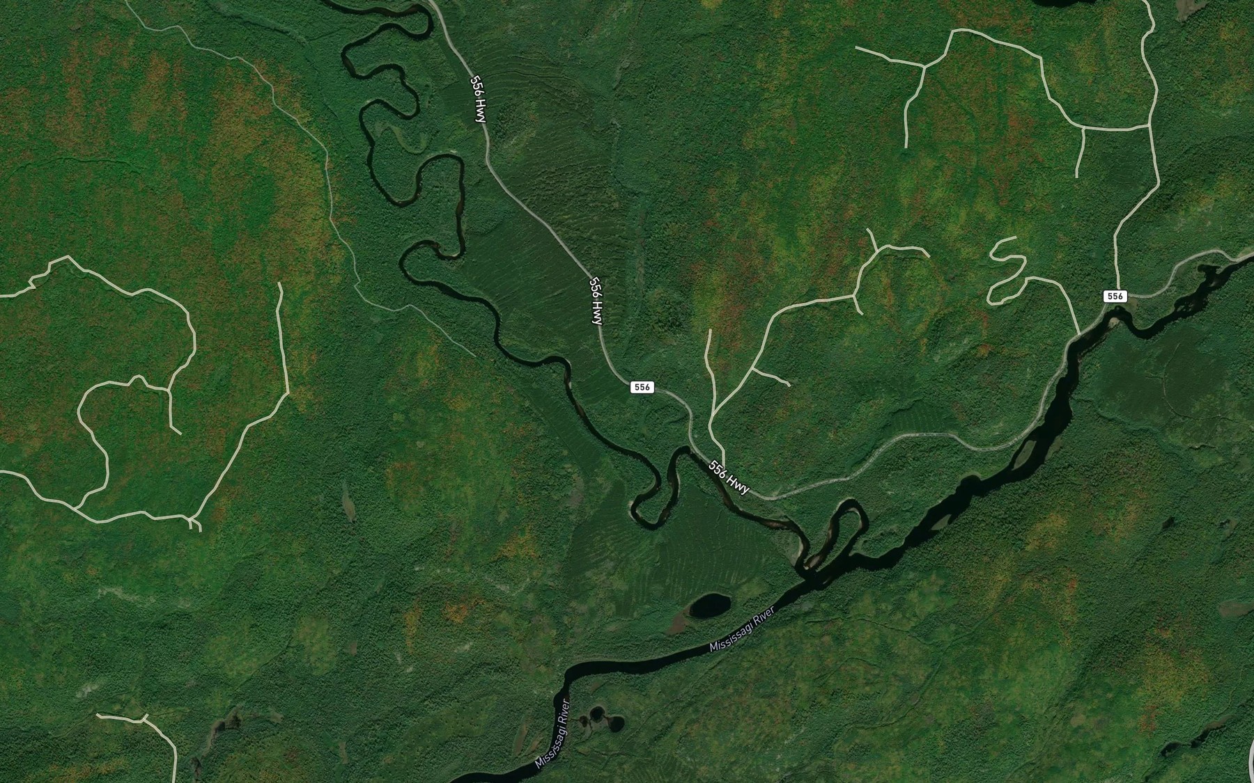 Satellite map of the Mashagama Creek