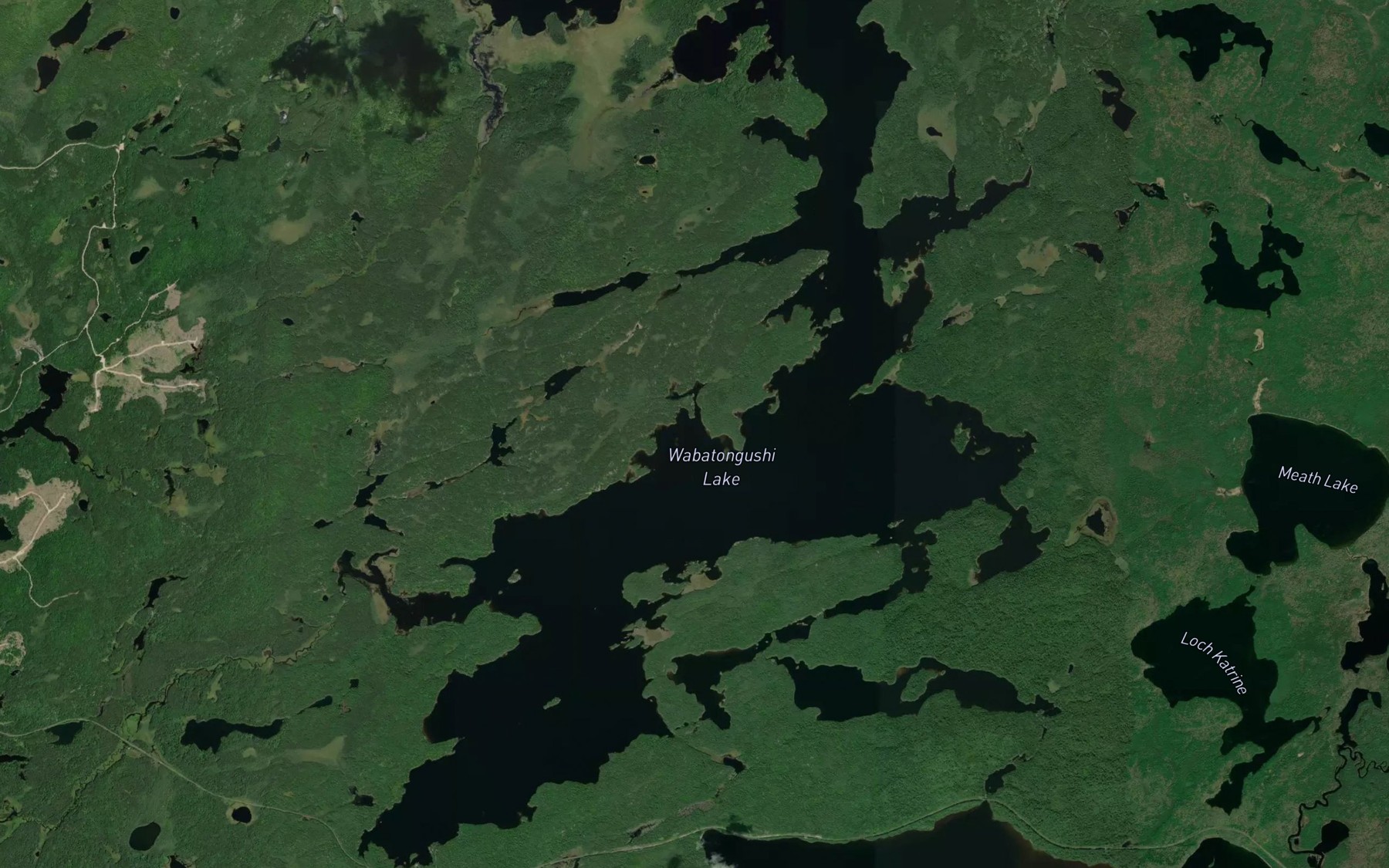 Satellite map of the Kathleen Bay
