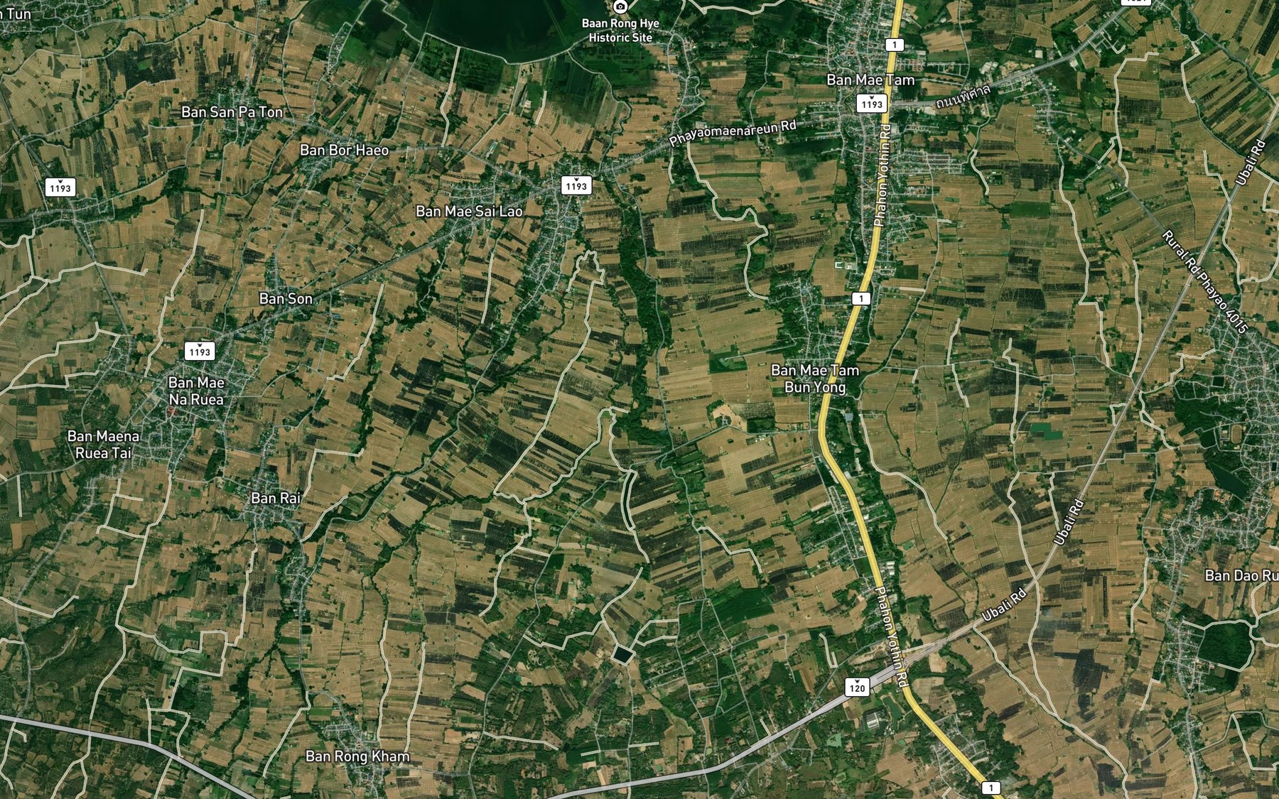 Satellite map of the Ang Kep Nam Rong Pao