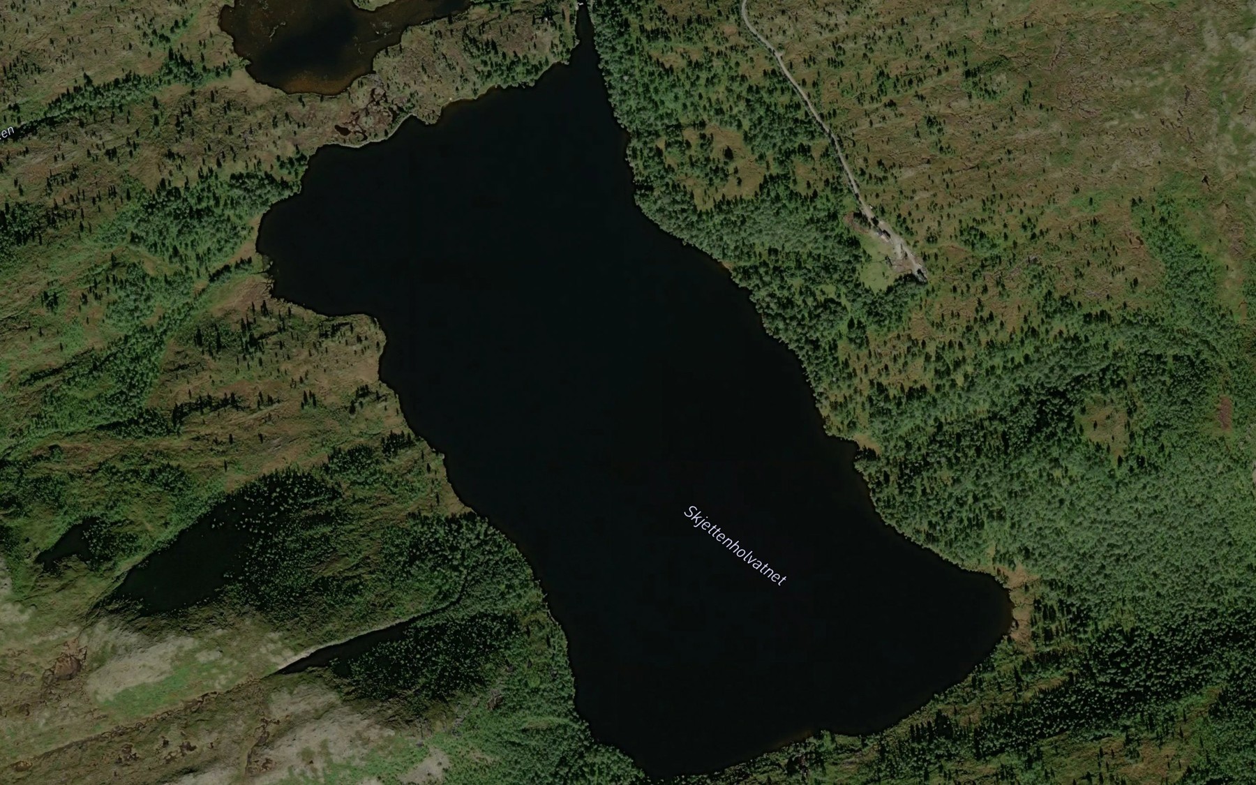 Satellite map of the Skittenholvatnet