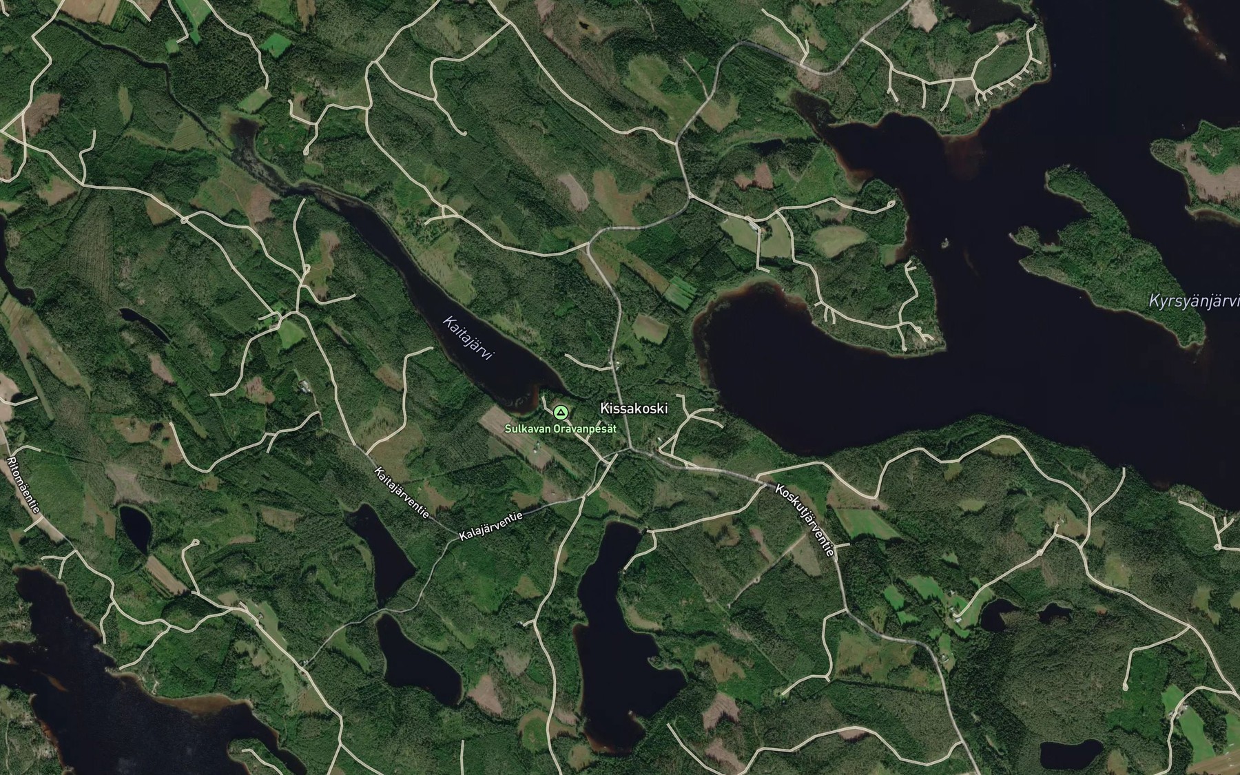 Satellite map of the Kissakoski
