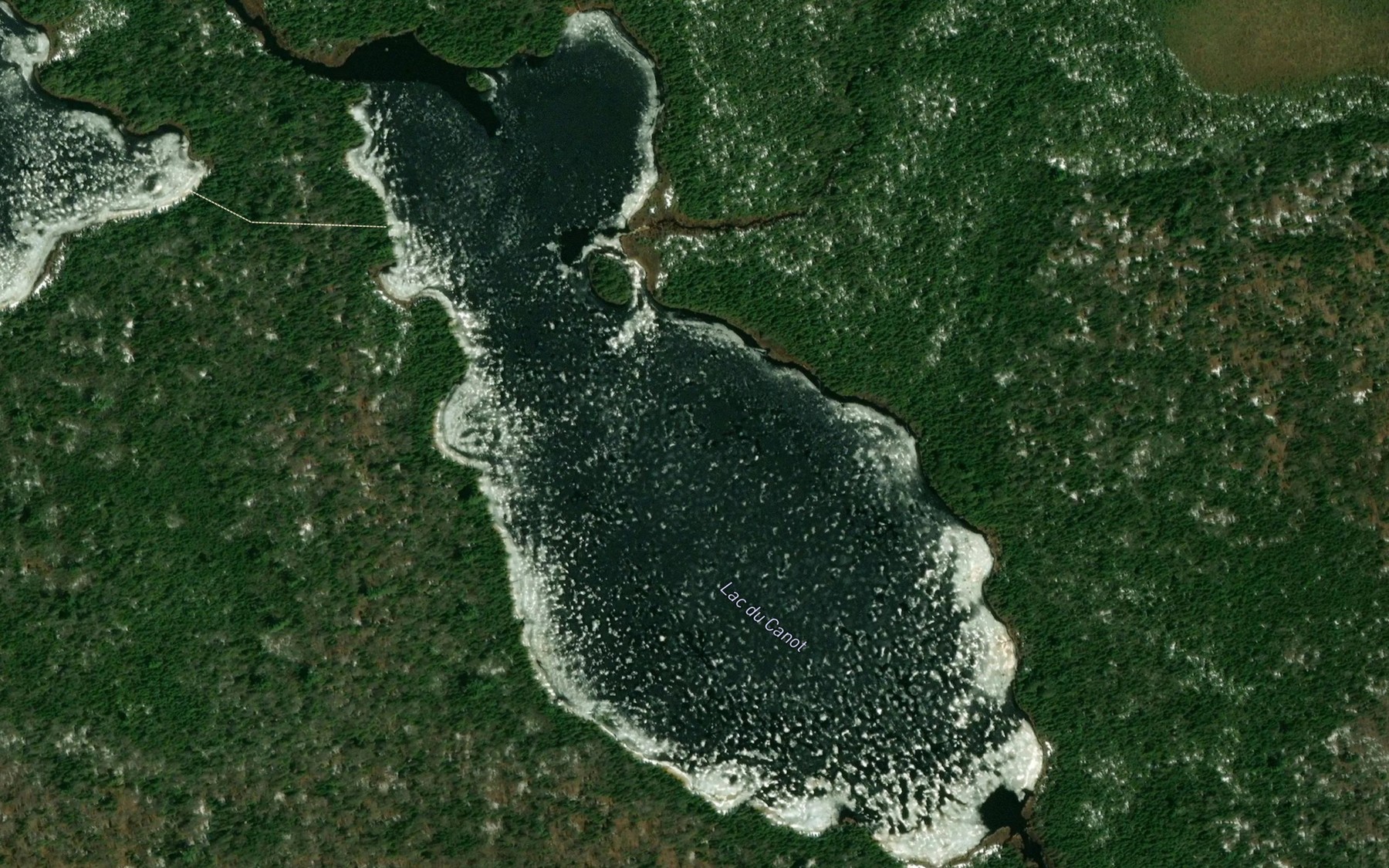 Satellite map of the Lac du Canot