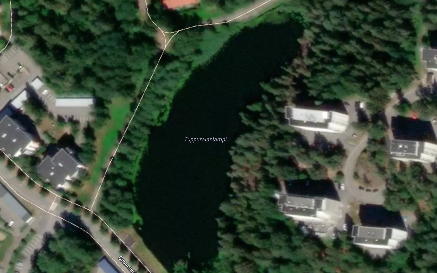 Satellite map of the Tuppuralanlampi