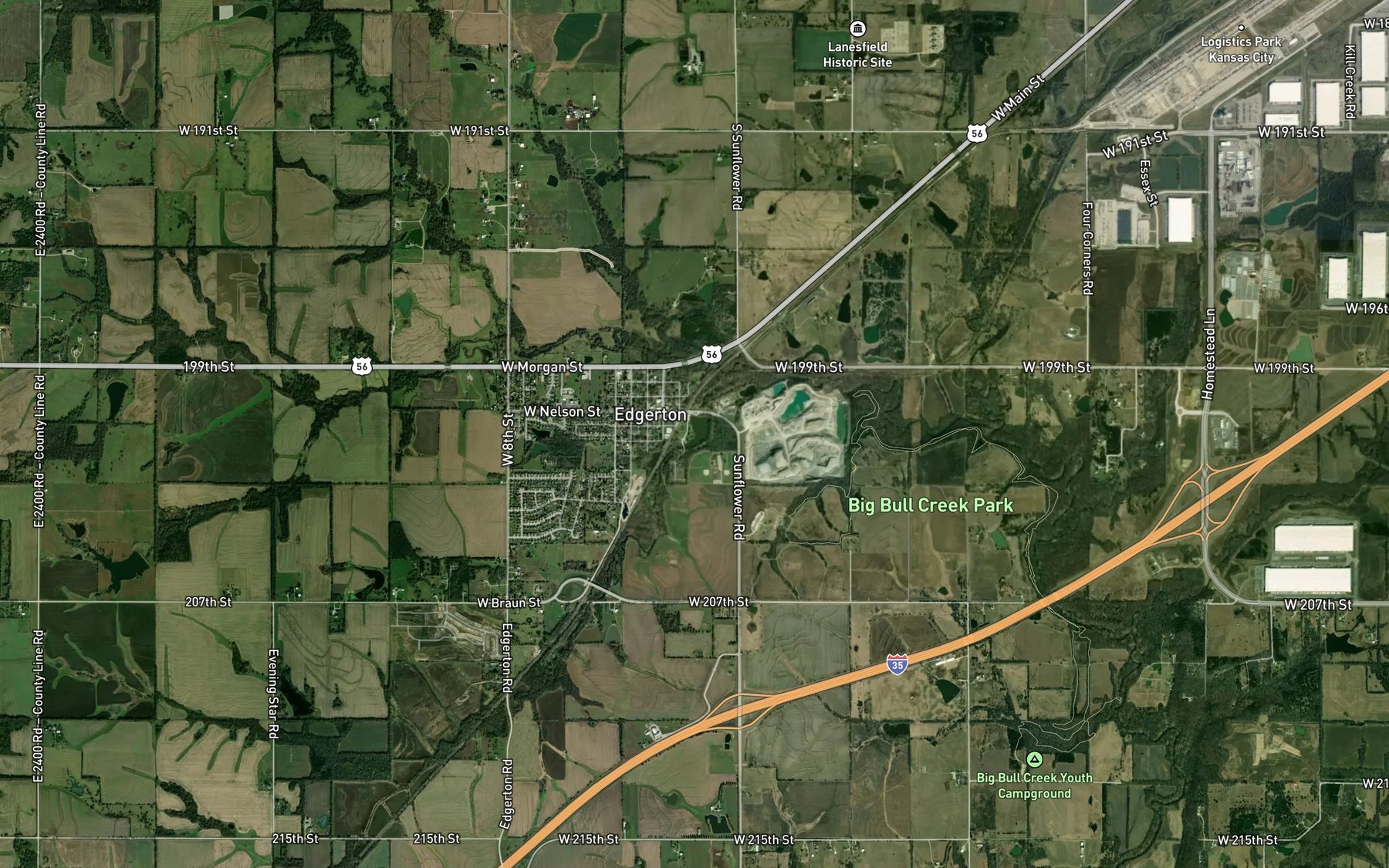 Satellite map of the Santa Fe Lake