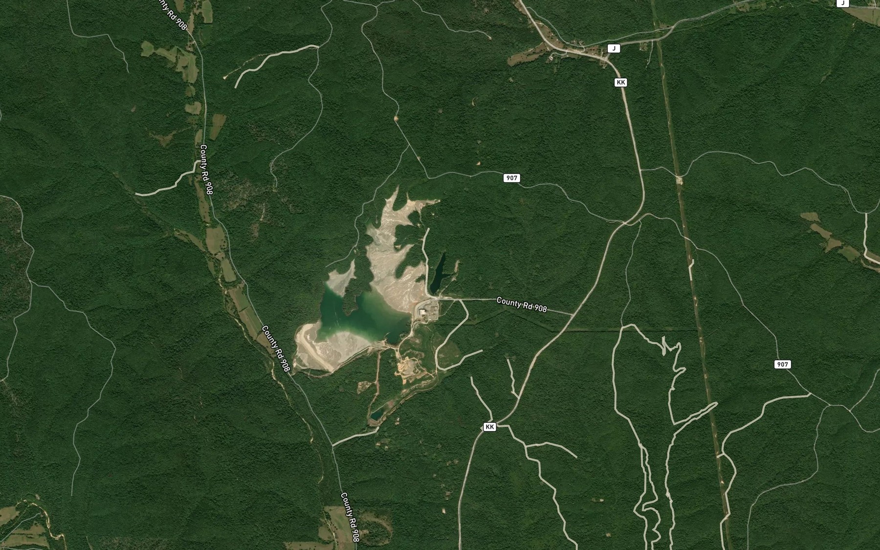 Satellite map of the Number 48 Lake