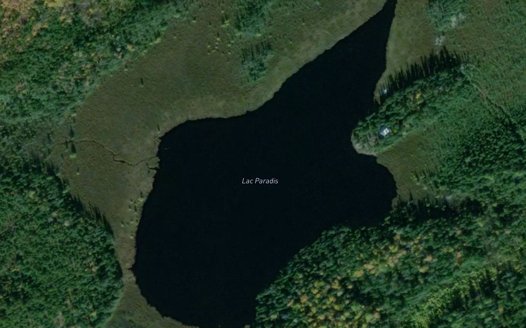 Satellite map of the Lac Paradis