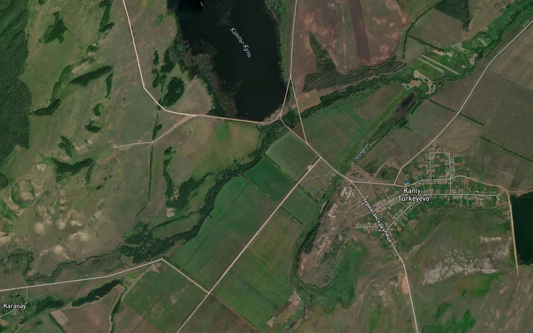 Satellite map of the Ozero Travnoye