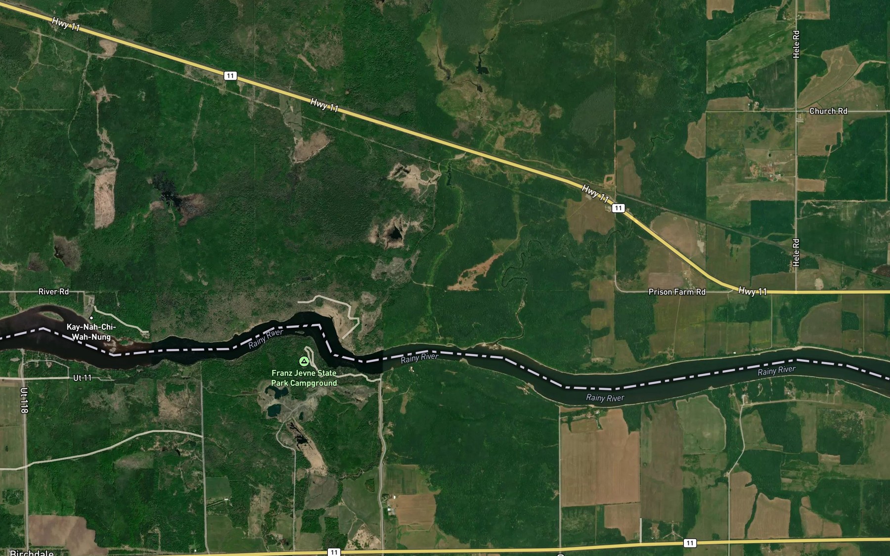 Satellite map of the Sturgeon Creek