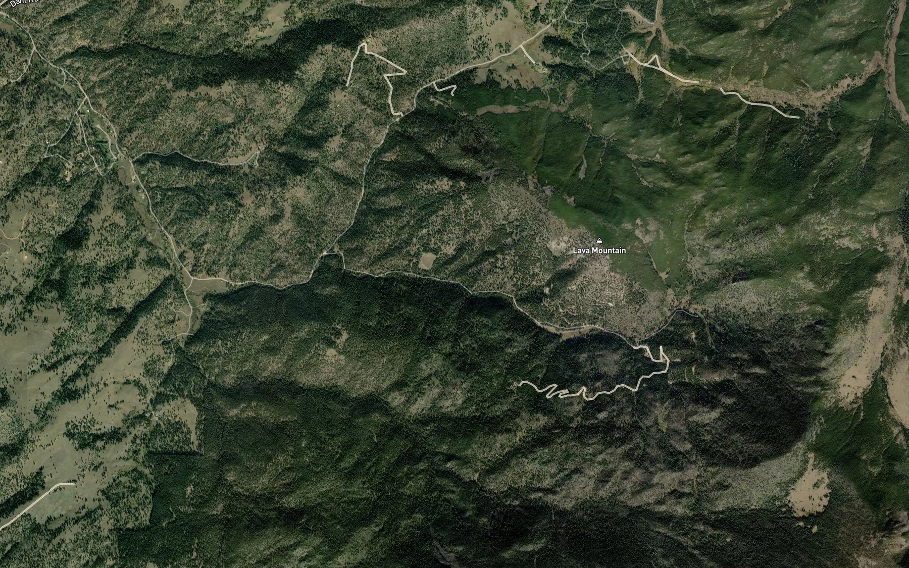 Satellite map of the Scott Reservoir