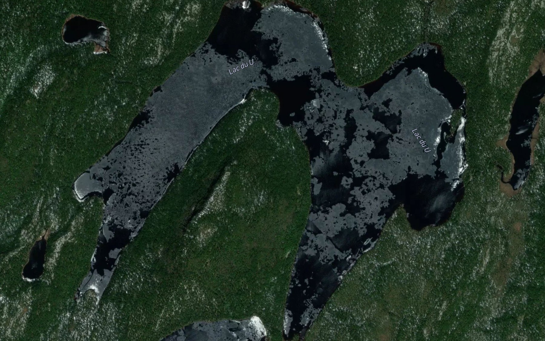 Satellite map of the Lac du U