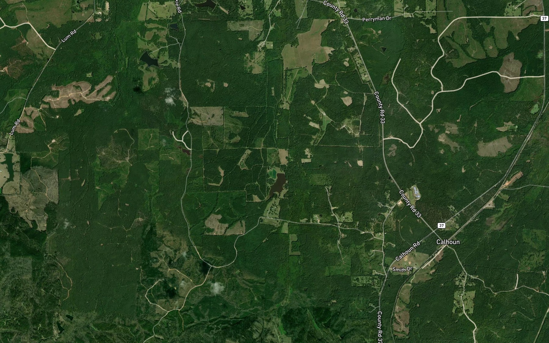 Satellite map of the Lanes Pond